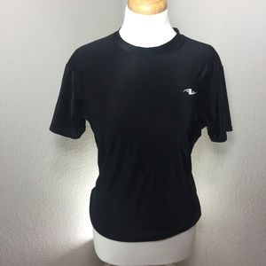 Black Spandex Workout shirt L/XL Same Day Shipping